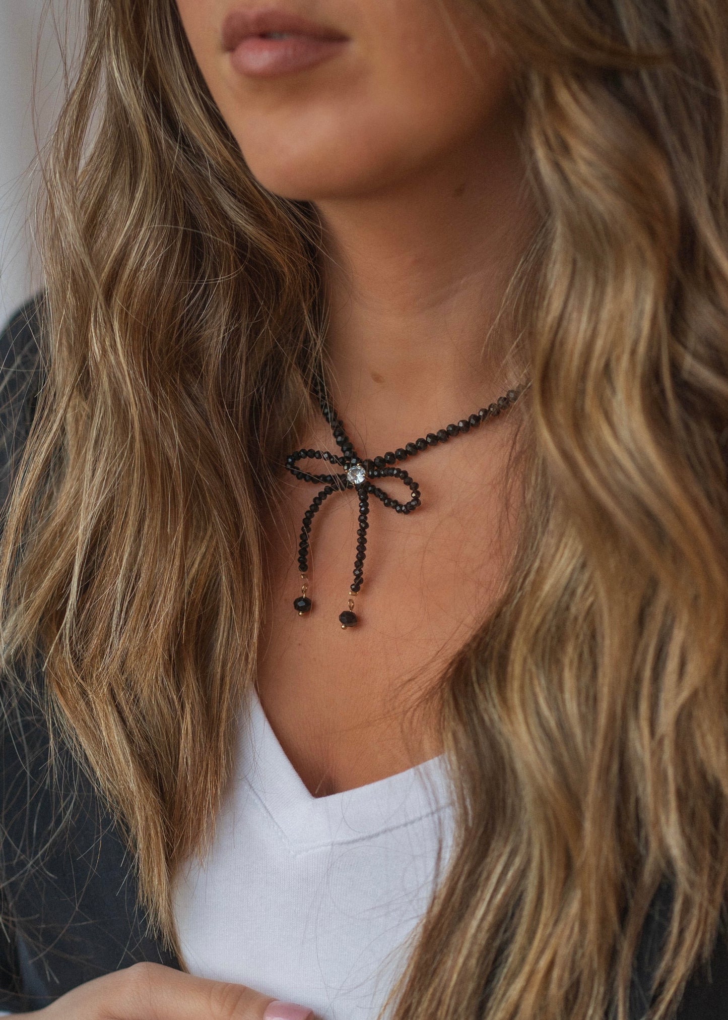 Beads bow Black